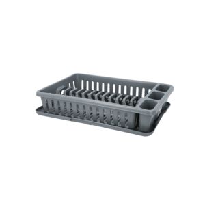 DISHDRAINER W/TRAY DARK GREY TATAY DISHDRAINER W/TRAY DARK GREY TATAY